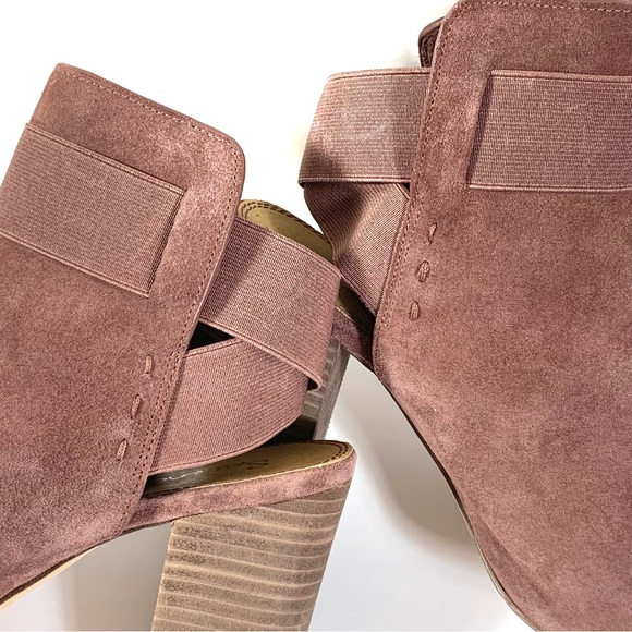 Splendid Daina Open Toe Brown Suede Booties Sz 10 - Picture 9 of 14